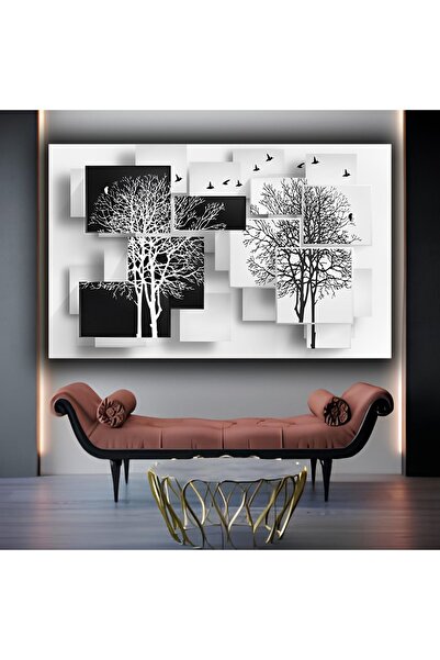 TRADE AYS Perspektif Ağaçlar Dekoratif Kanvas Duvar Tablo