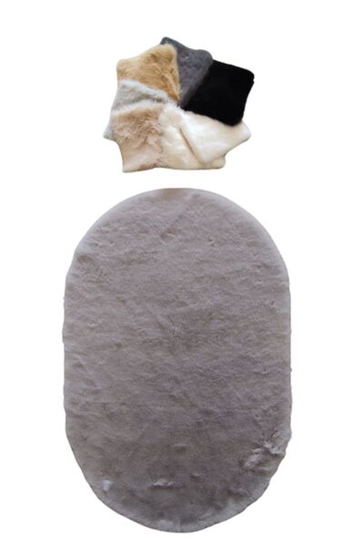 Dericibey Gri Renk Oval Peluş Plp00010