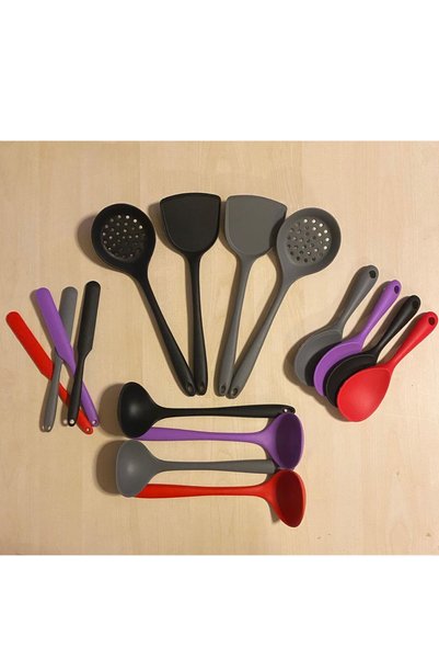 Oliva Nero 1Pcs Heat Resistant Silicone Spoon Kitchen Tool Utensil Silicone Kitchen Utensil