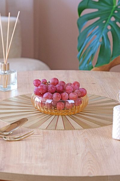 Glore Glass Yellow Small Salad Bowl