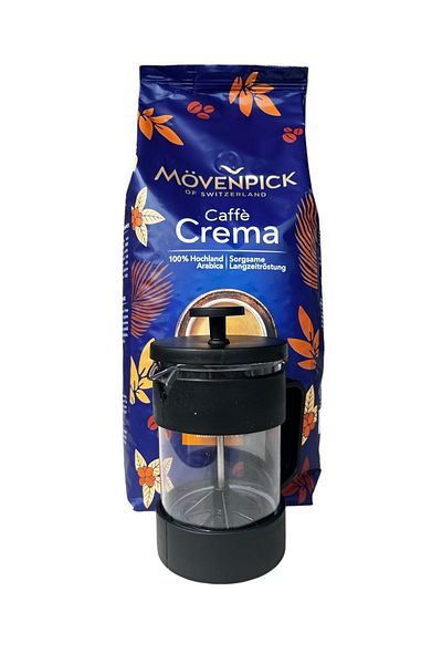 Mövenpick Mövenpi̇ck Caffe Crema Core Coffee 1000 G. French Press Gift