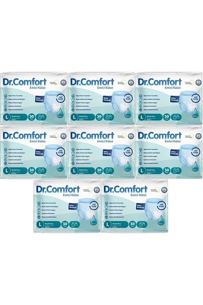Dr.Comfort Adult Absorbent Diaper Panties - L Large 240 Pieces (8Pk*30)