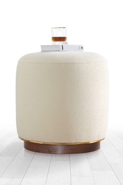 Lorencehome Zeone Puf - Krem
