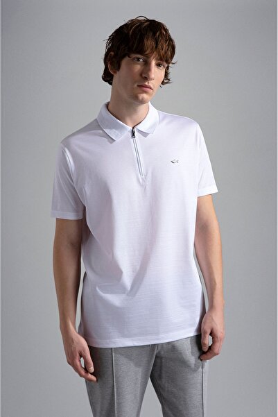 PAUL&SHARK MEN'S KNITTED POLOSHIRT C.W. COTTON