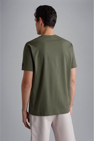 PAUL&SHARK MEN'S KNITTED T-SHIRT C.WCOTTON