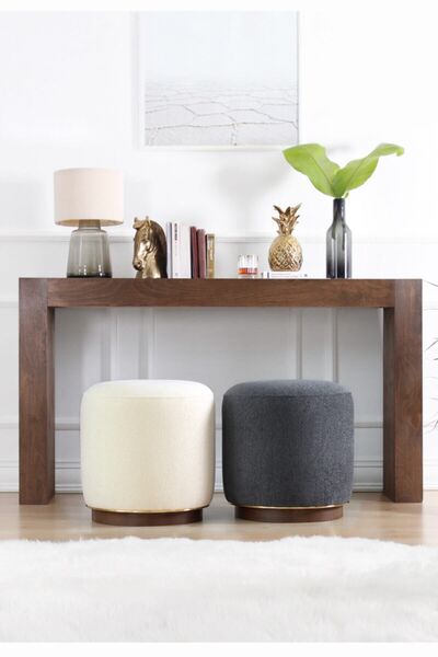Lorencehome Zeone Puf - Krem