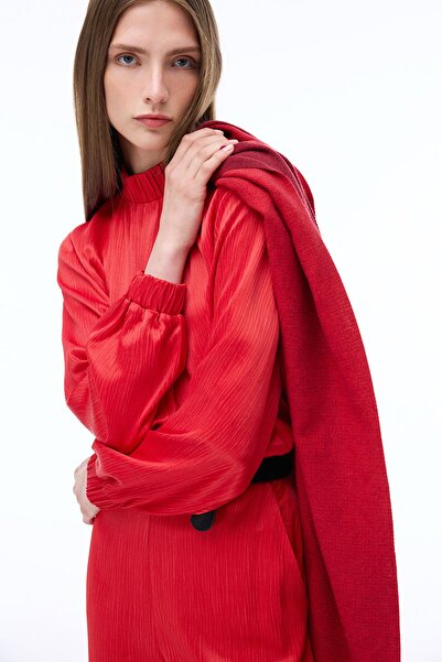 Perspective Mudita Red Regular Fit Women's Blouse