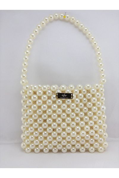 Urlav Pearl Bridal Bag - Pearl Bead Bag - Χειροποίητη Τσάντα