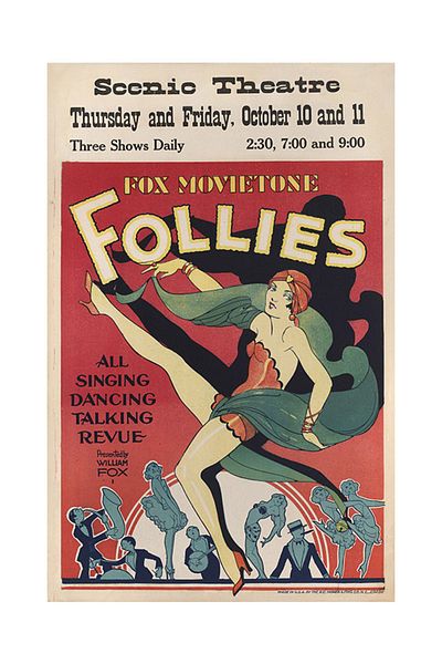 Taranist Χάρτινη αφίσα Vintage Διαφήμιση fox movietone follies