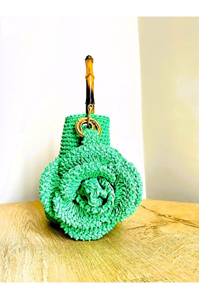 BAGS Mega Eylüle Özel Dennis'm Handmade Güllü Mini El Çantası
