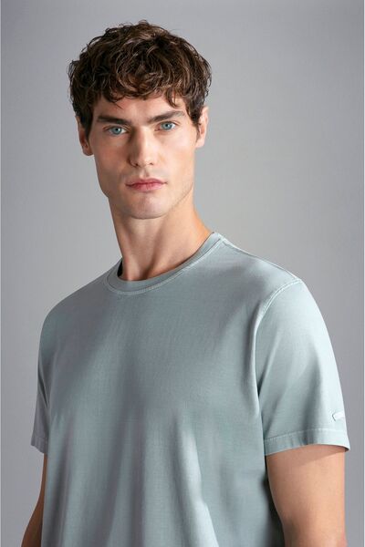 PAUL&SHARK MEN'S KNITTED T-SHIRT C.WCOTTON