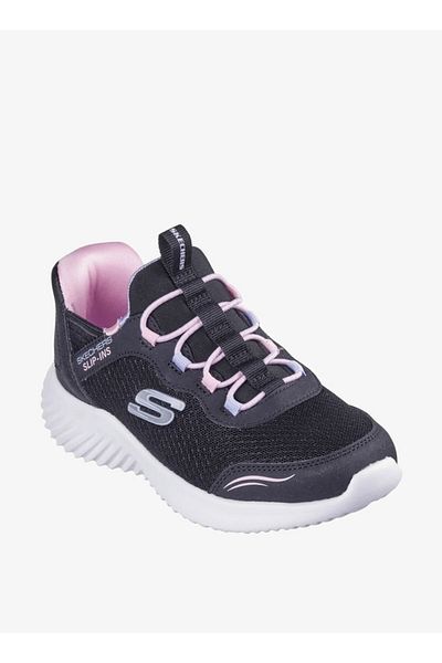 SKECHERS Girls Bounder Bungee No-Tie Laces Walking Shoes 303585L