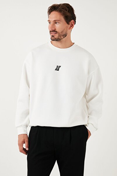 Buratti Men's Sweat 5905405   - Crew Neck, Regular Fit Sweat with Cotton and Fur Inside