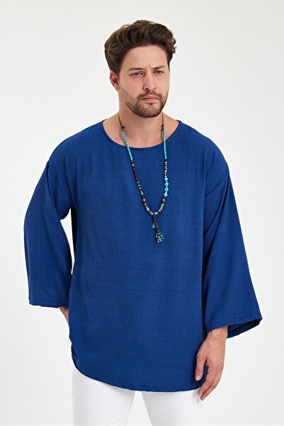 rammers Geniş Yaka Fakir Kol Bürümcük Kumaş Sweat Oversize