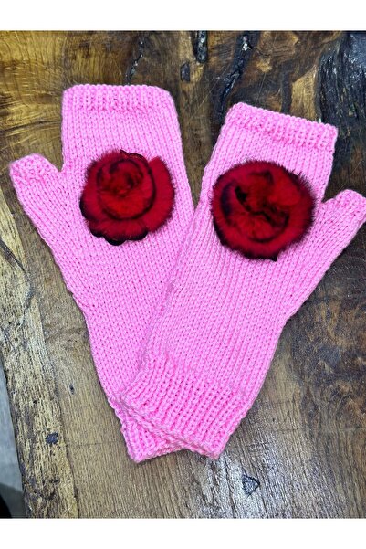 Gönülden Tasarım Рукавички з помпонами - жіночі, без пальців, ручної роботи