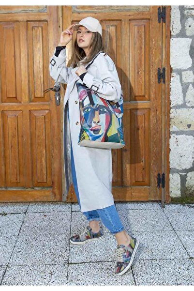 Dogo Women's Vegan Leather Multicolored Sneakers - You Are Never Alone Design