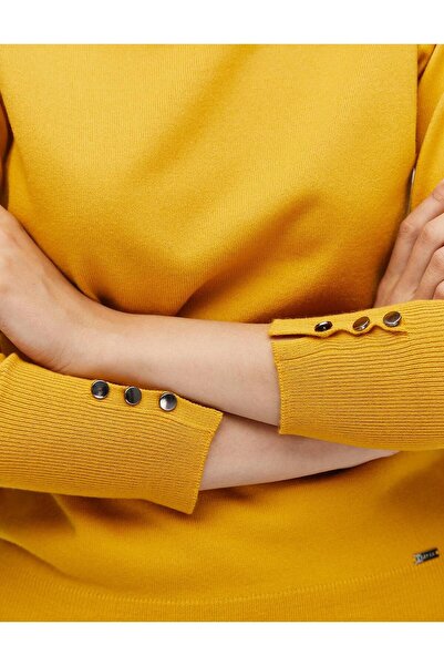 Kayra Basic Triko Bluz Sarı