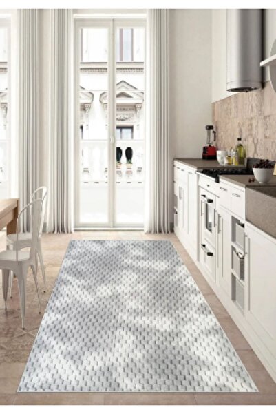 SERİA HALI Seria Aksu Gri Bubble Kaymaz Taban Yumuşak Halı