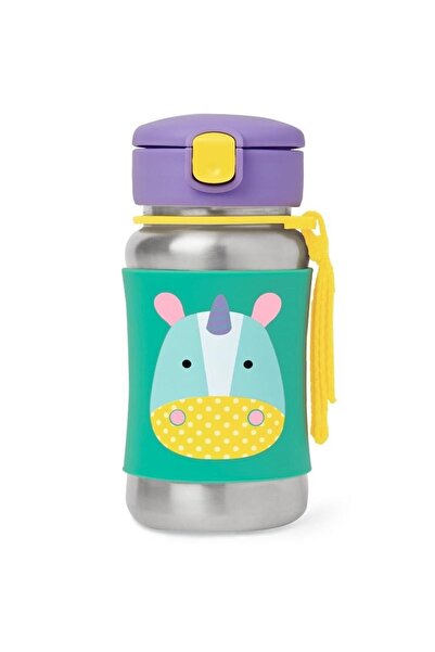 NW NessiWorld Skip Hop Zoo Pipetli Paslanmaz Çelik Suluk 350 ml Unicorn
