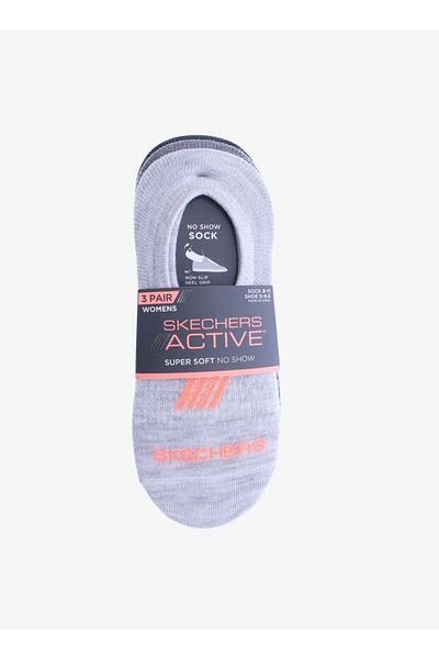 SKECHERS Dokulu Görünmeyen Spor Çorapları - 3'lü Set