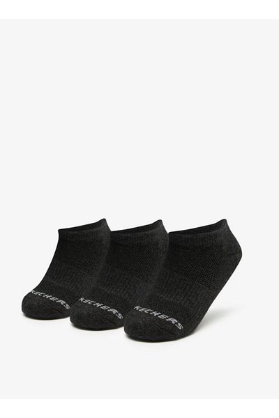 SKECHERS Unisex 1/2 Terry No Show Sports Socks - Sports Socks - Set of 3, S111102B-010
