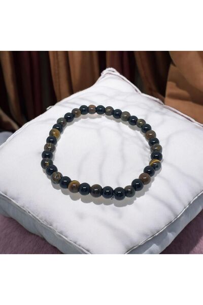 Tasarım سوار عين حجر أونيكس ونمر طبيعي - قطع كروي 6 مم