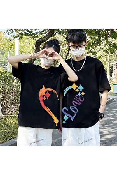 Tarzsokak Noul sezon Tir Harajuku Style Couple Lover Couple - 2 piese