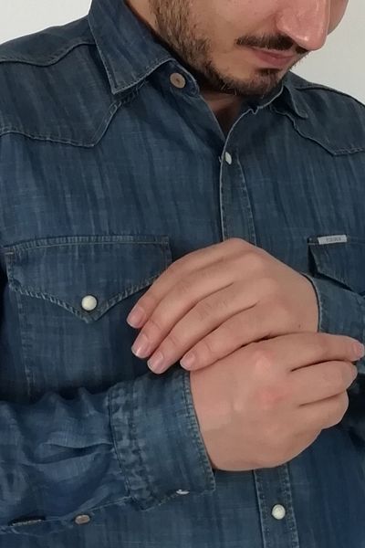 TOUSUS Ανδρικό πουκάμισο Slim Fit Western Denim Slm-2021-tss
