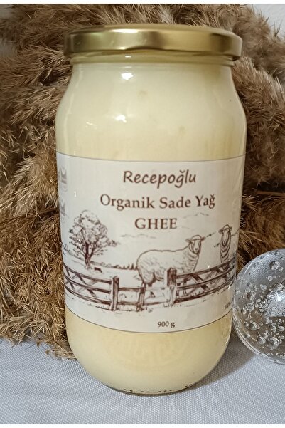 Recepoğlu Organik Köy Sade Yağ Sarı Saf Tereyağ Ghee Laktozsuz Koyun 900 gr