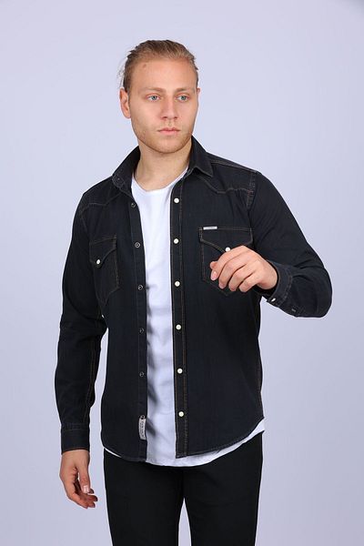TOUSUS Ανδρικό πουκάμισο Slim Fit Western Jeans Slm-2016-tss