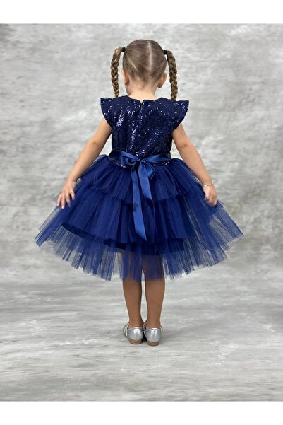 defada pul payetli tütü kız çöcuk elbisesi