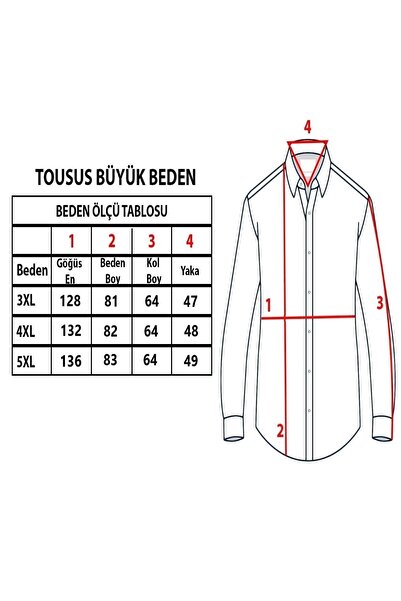 TOUSUS Ανδρικό πουκάμισο μεγάλου μεγέθους Vintage Plain Khaki Btl-6177-tss