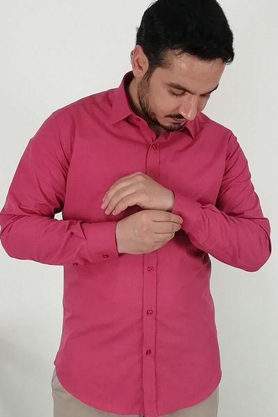 TOUSUS Ανδρικό πουκάμισο Slim Fit Tile Filafil Slm-5060-tss