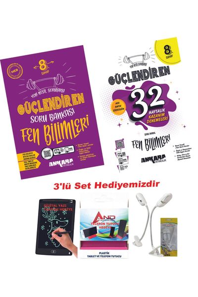 Ankara Yayıncılık 2024-2025 Müfredat 8 .Sınıf Fen Bilgisi Güçlendiren Soru Ba...
