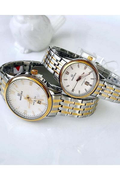 Forsining -Naviforce-Gold&Silver-Bay Couple Watch