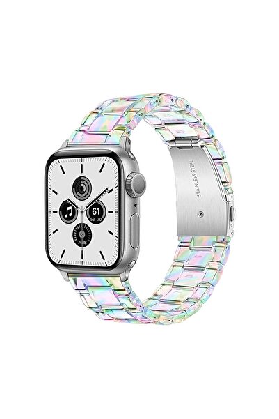 kılıfbenim Apple Watch için Uyumlu Hologram Şeffaf Baklalı Kordon 38 mm 40 mm...