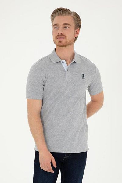 U.S. Polo Assn. ΒΑΣΗ. Ανδρικό μπλουζάκι Polo με λογότυπο Polo - 100% βαμβάκι, κανονική εφαρμογή G081SZ 0111794832
