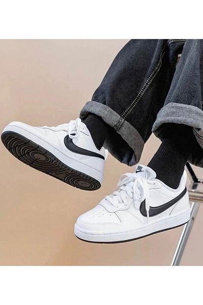 Nike Unisex White Sneaker - Court Borough Low Recraft, Bq5448*104