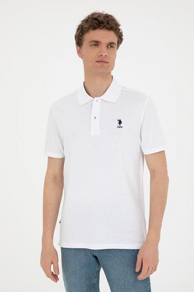 U.S. Polo Assn. ΒΑΣΗ. Ανδρικό μπλουζάκι Polo με λογότυπο Polo - 100% βαμβάκι, κανονική εφαρμογή G081SZ 0111794832
