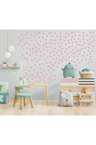 Lizpo Decor 240 Adet Yuvarlak 2,5 Cm Dekoratif Çocuk Odası Duvar Sticker Yapı...