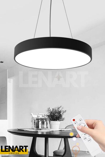 Lenart Lighting Modern Yüksek Aydınlatmalı Sarkıt Led Avize, Kumandalı Avize,...