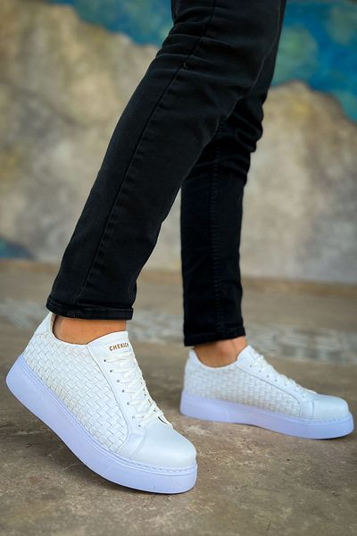 Paolo Zaccardi P203 Maglieria - Ανδρικά παπούτσια Sneaker με Ορθοπεδική Σόλα CBT Λευκό