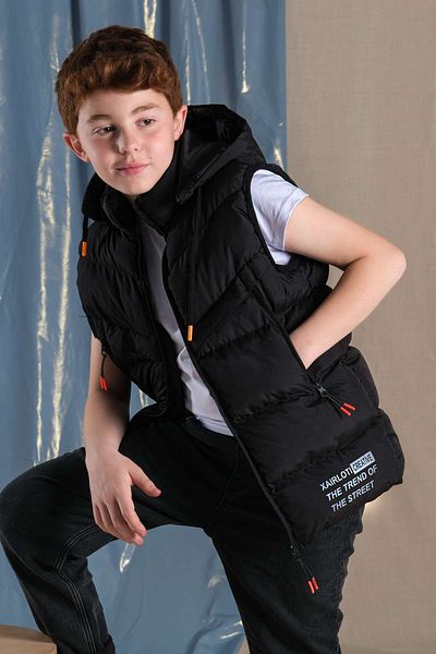 Pina Kids Boy's Hooded Puffer Vest - Ylk.1005Y