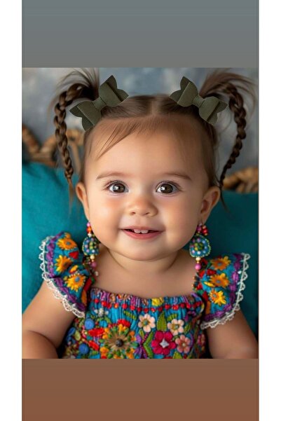 Toka Perisi مشبك حلوى صغير على شكل فيونكة من النوبوك (مشبك معدني 5 سم)