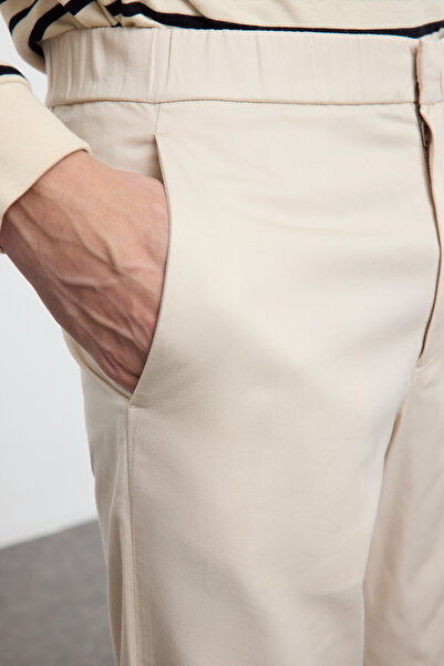 Trendyol Collection Gabardine Woven - Slim Fit Trousers with Stone Waist Elastic Tmnaw25Pl00019