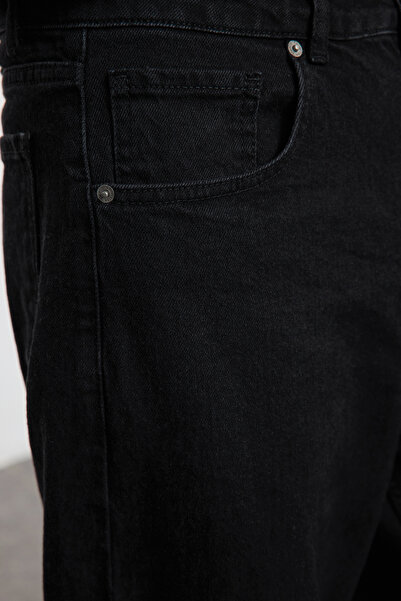 Trendyol Collection Μαύρο τζιν Smoke 90's/Baggy Fit Loose τζιν παντελόνι TMNSS24JE00012