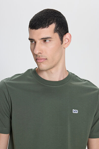 Lee Regular Fit Comfortable Cut Crew Neck 100% Cotton Green T-Shirt