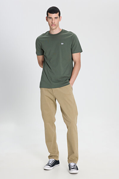 Lee Regular Fit Comfortable Cut Crew Neck 100% Cotton Green T-Shirt