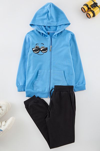 TRENDYOLKIDS Knitted Flower Pot Printed Top and Bottom Set - TKDAW25AU00039