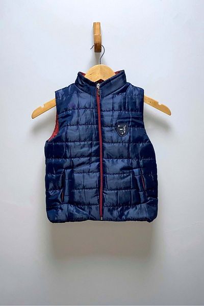 Mnk Baby&Kids Boy's Flato Pocket Fiber Inflatable Vest Mnk0409 Navy Blue
